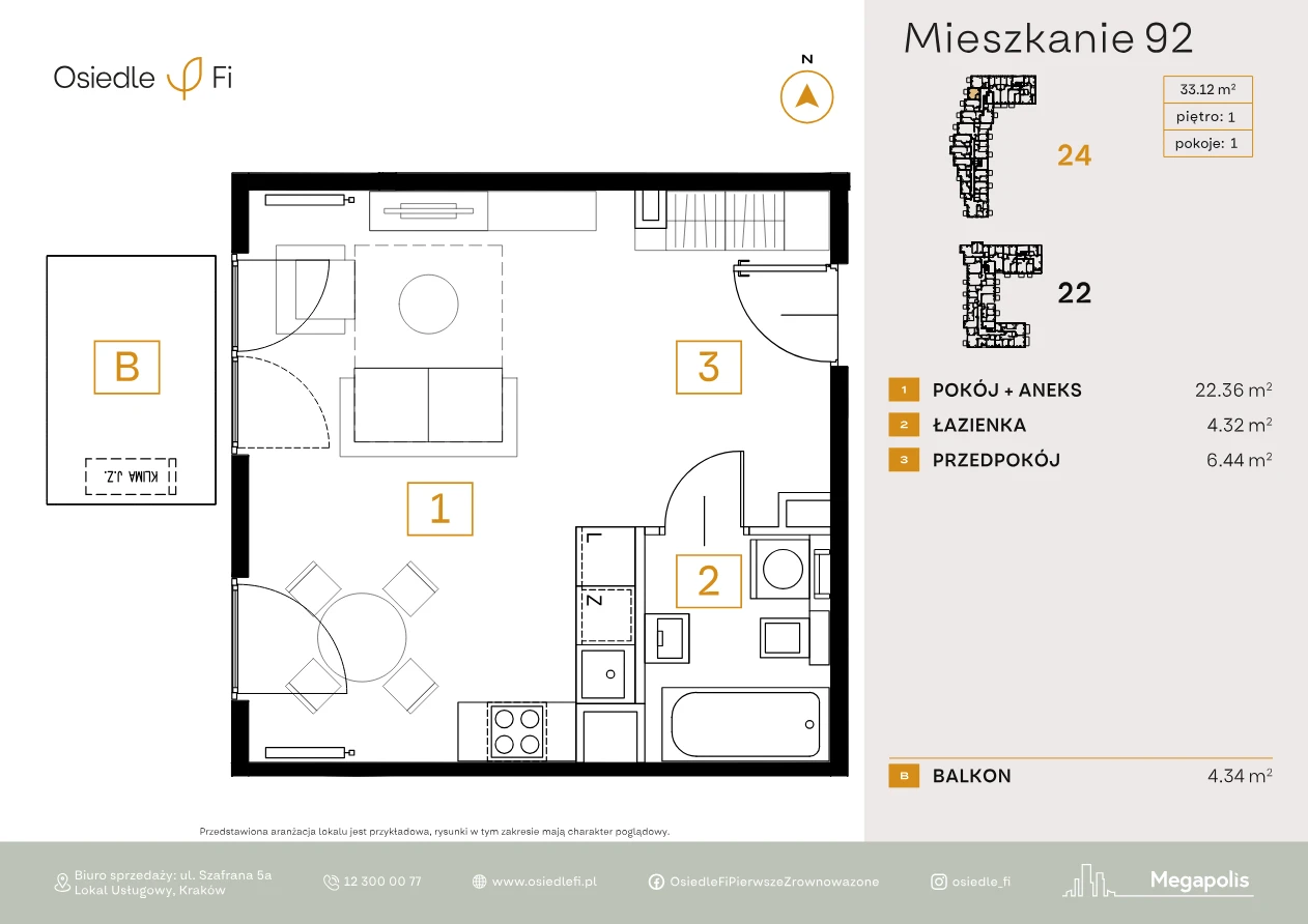 Rzut mieszkania 92