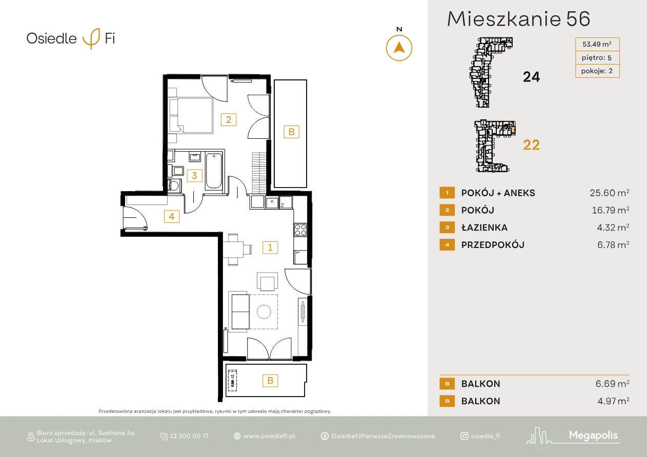 Rzut mieszkania 56