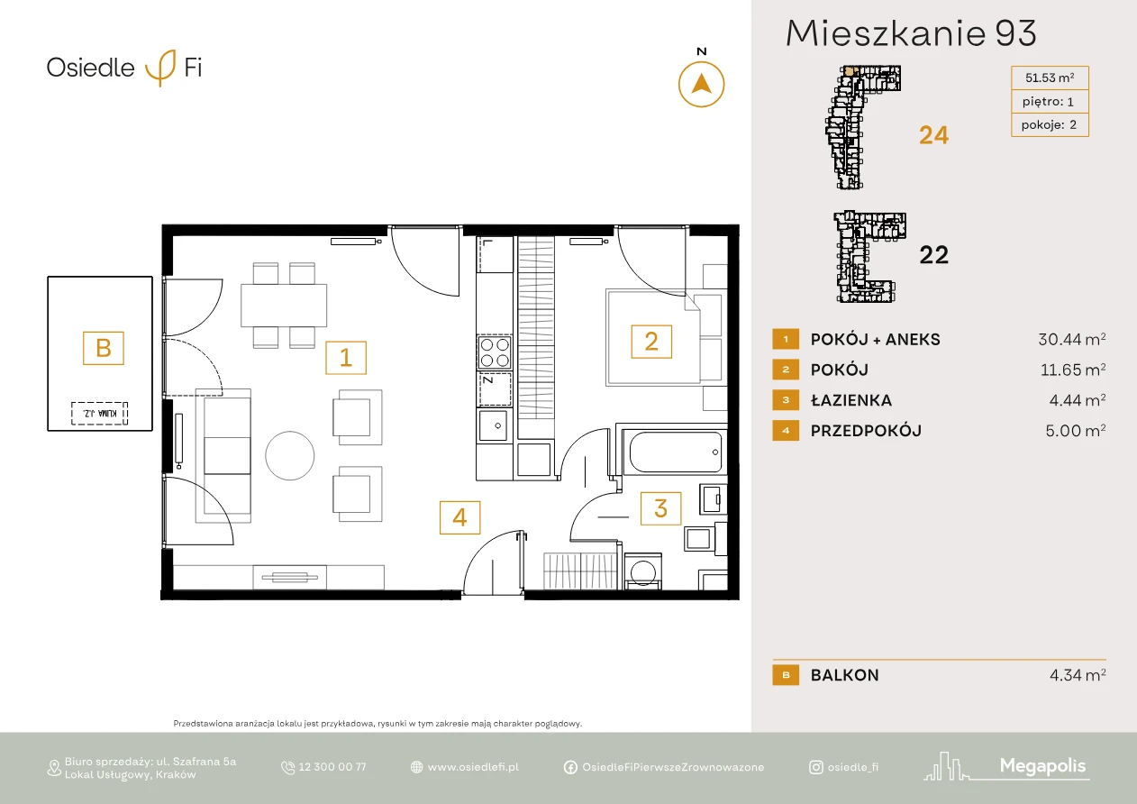 Rzut mieszkania 93